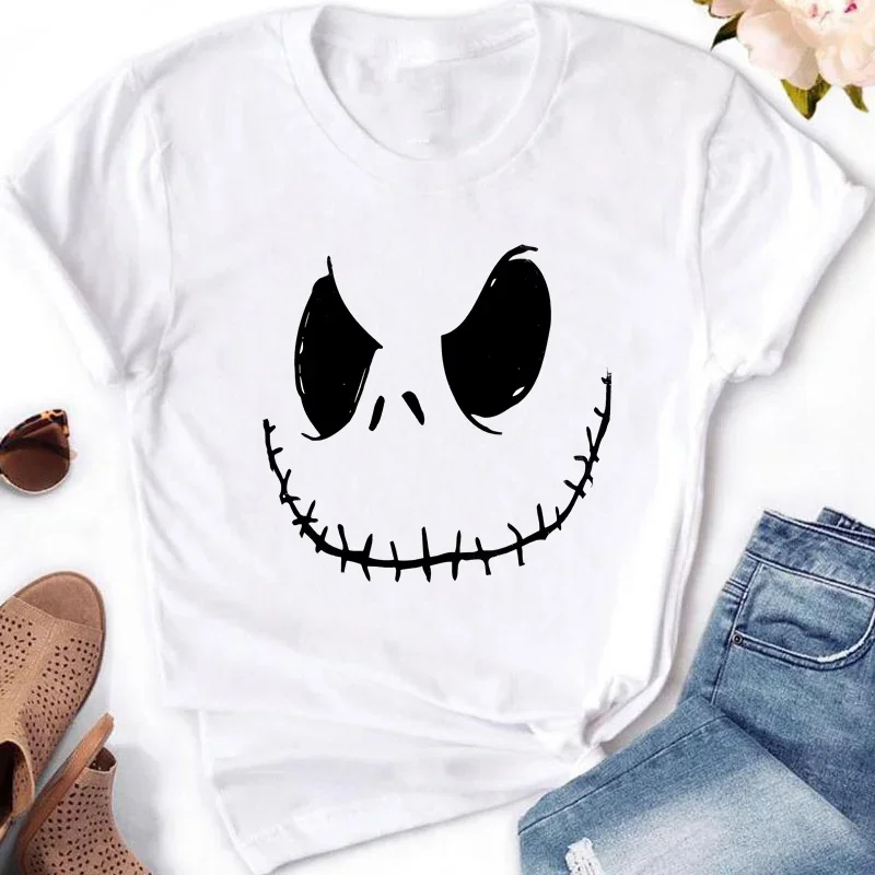 Женская футболка с принтом Кошмар перед Рождеством повседневная героями