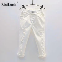 rinilucia pants for girls children hot warm leggings kids slim trousers thick velvet jeans baby girl stretch white jeans