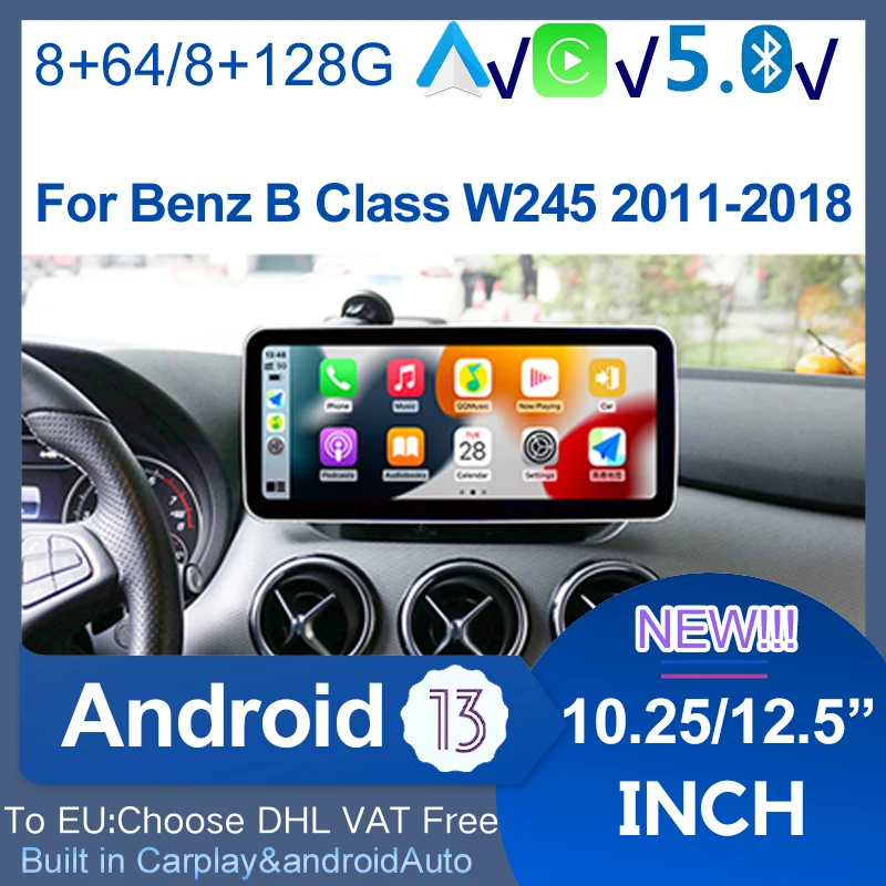 

8Core Car Radio Stereo Multimedia Head Unit For Mercedes Benz B Class W245 W246 Navigation Car Video Player Bluetooth Screen 4G