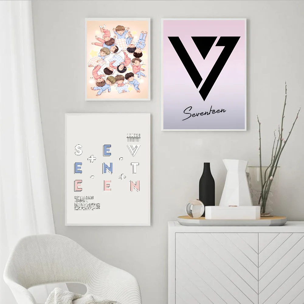 S-Seventeen K-Kpop классические постеры с фильмами необычные наклейки на стену для