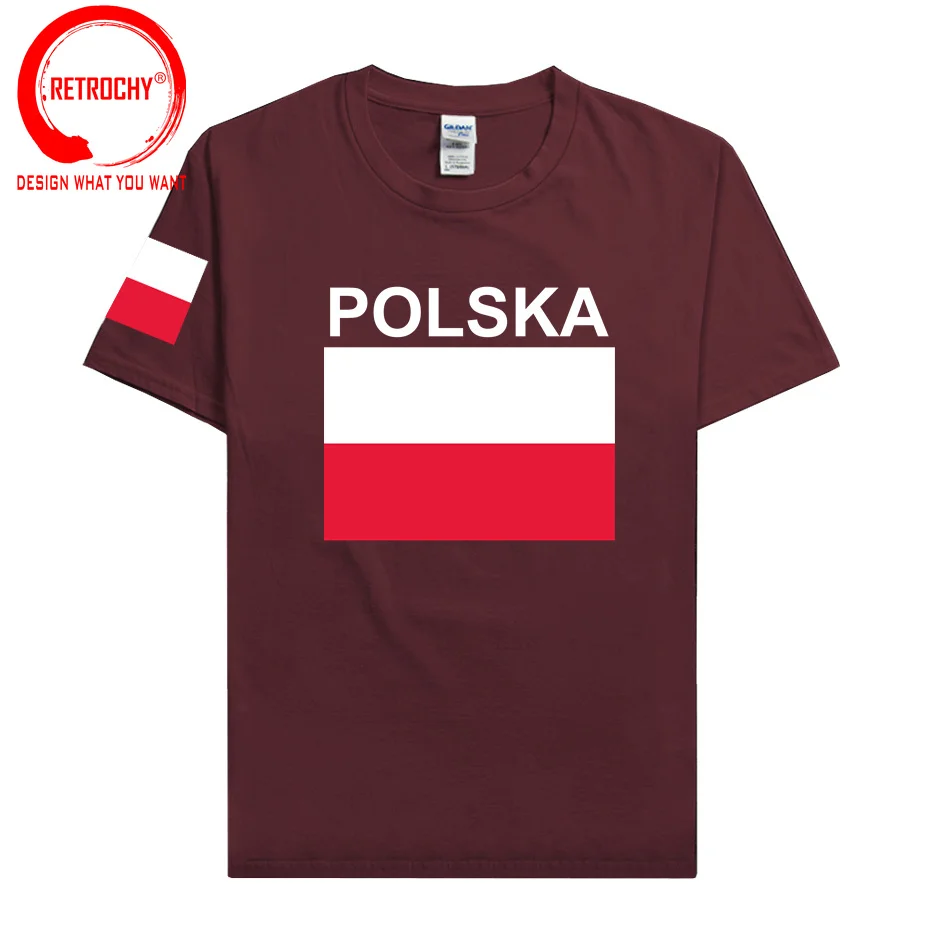 

Poland Mens T Shirts Polish Pole Jerseys Hip Hop Nation Cotton T-shirt Fitness Clothing Tops Tee Country POLSKA POLAK Flag Shirt