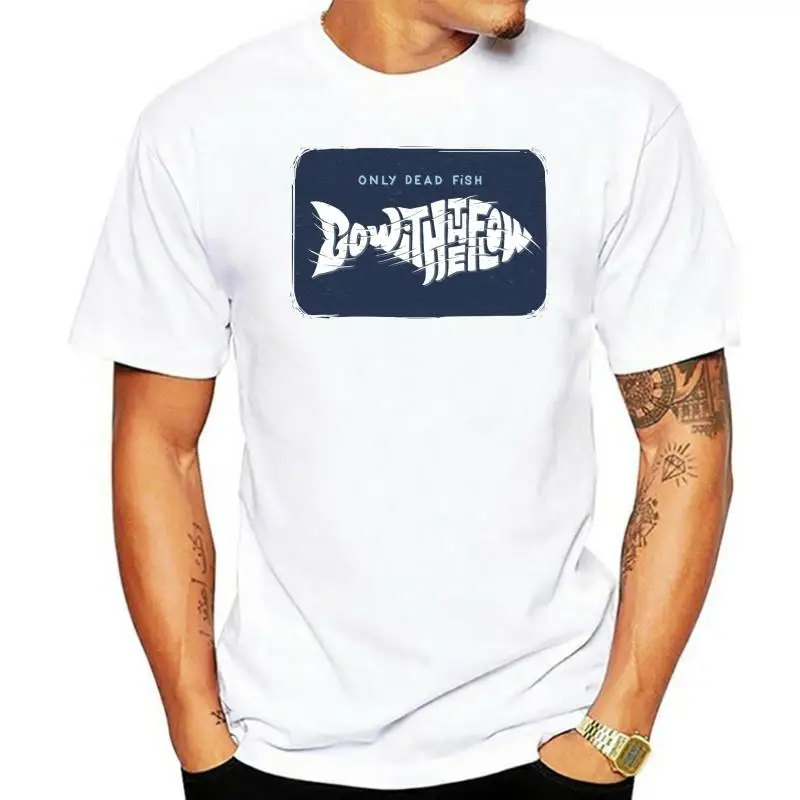 

Мужская футболка с логотипом потока Go With The Flow