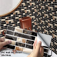 27pcs metal black marble tile sticker pvc environmental self adhesive wall sticker kitchen living room home decoration