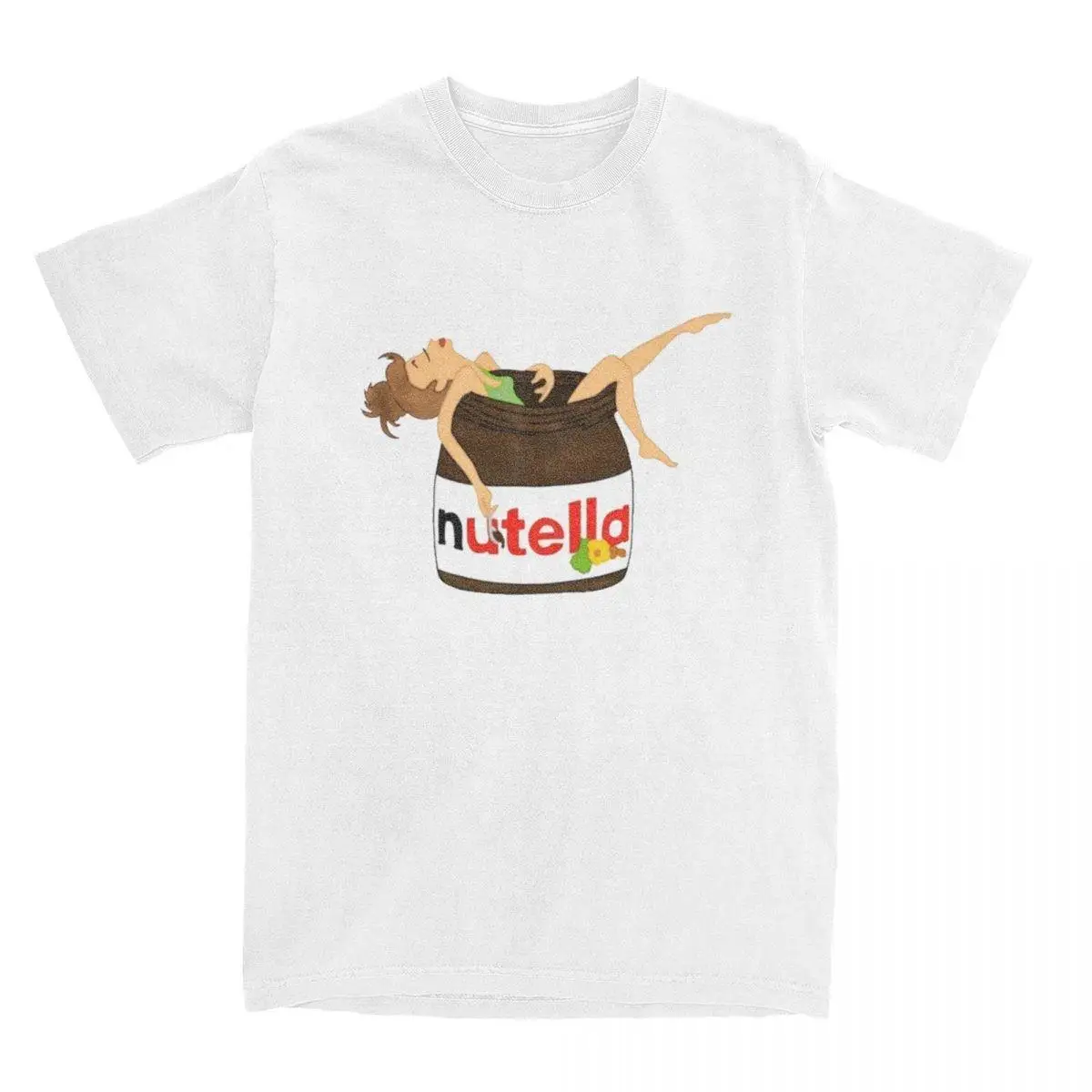 Amazing Nutella Chocolate Lover Yummy T-Shirts for Men O Neck Pure Cotton T Shirt Short Sleeve Tees Birthday Gift Clothes