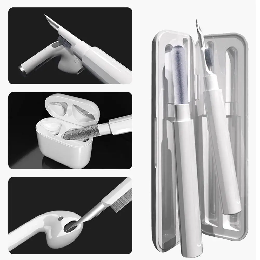 

Ручка для чистки наушников Airpods 3/2/1 // Pro Аксессуары для наушников щетка металлический наконечник Bluetooth набор для чистки наушников