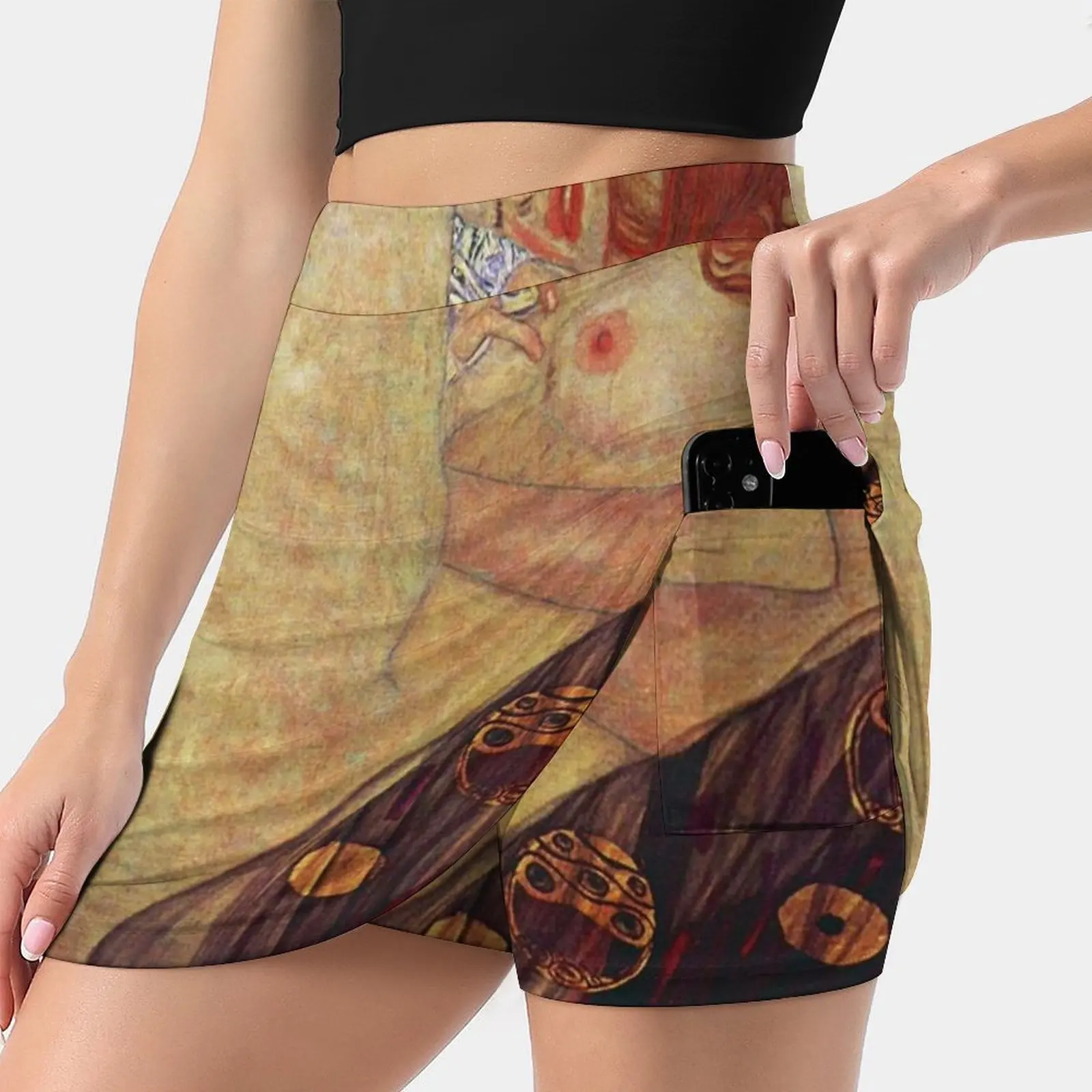 

Женская мини-юбка Gustav Klimt Dana, трапециевидная Юбка со скрытыми карманами, Густав Климт, Дана, Густав Климт, Дана Климт