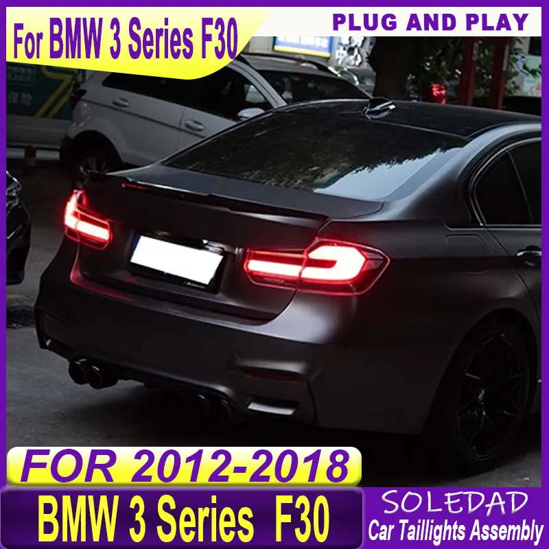 Фото Автомобиль ﻿ Задний фонарь для BMW 3 серии F30, 2013-2018 гг., светодиодный, с эффектом бегущей воды, мигающий, автомобильный задний фонарь №2
