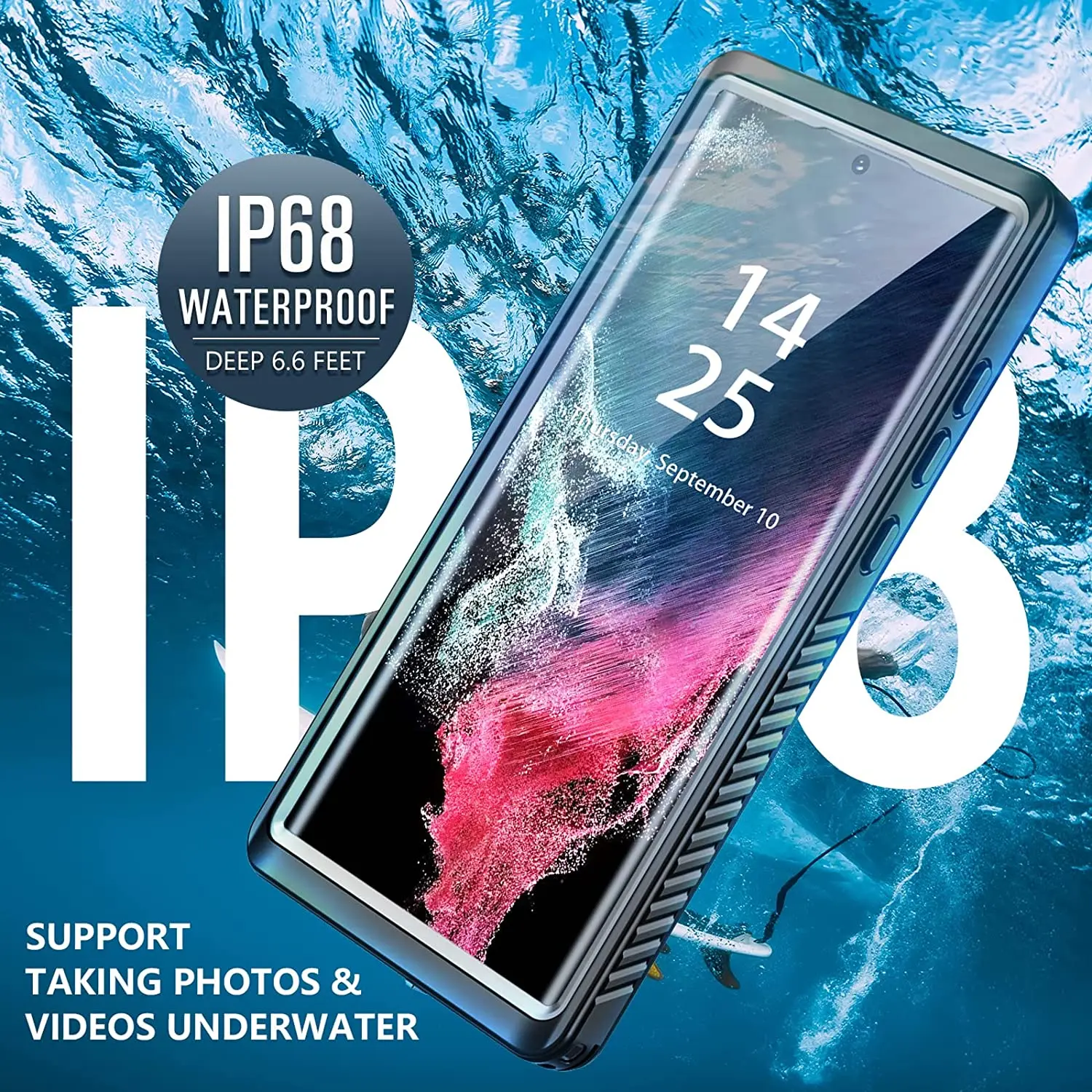 IP68 360 Водонепроницаемый чехол для телефона Samsung S23 S22 S21 S20 FE S10 E S9 Note 20 10 9 8 Plus Ultra A03S