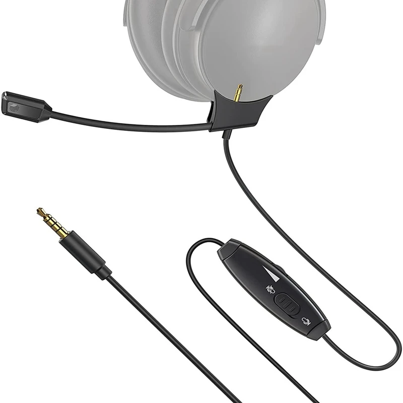 

Микрофонный кабель для BO SE QC35 I II, аудиокабель для наушников с регулятором громкости и переключателем отключения звука для ПК PS4 PS5