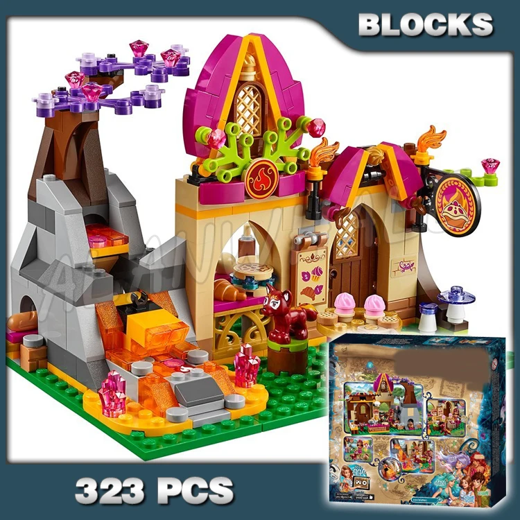 

323pcs Elves Azari and The Magical Bakery Fire Fall 10412 Building Blocks Girls Fairy Emily Jones Compatible with Model