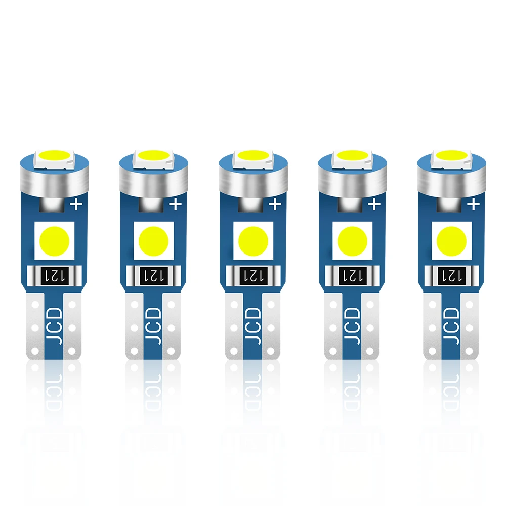 5 шт. T5 светодиодная лампа W3W W1.2W Led Canbus для Renault Modus Twingo Traffic Vivaro Kangoo Zoe