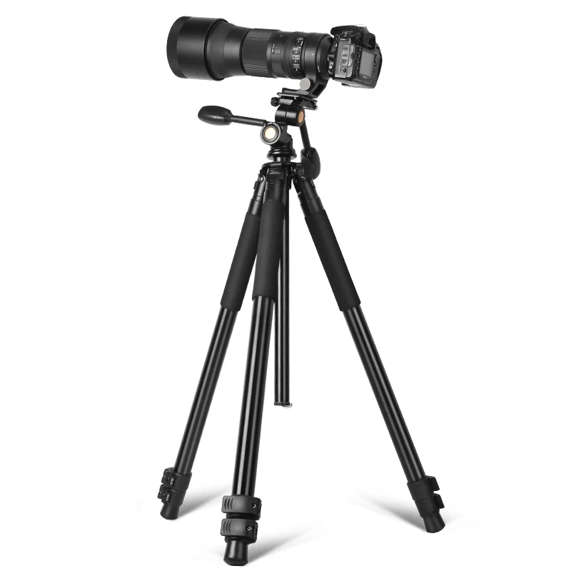 

220cm aluminum tripod 20kg load heavy duty telescope tripod stand panoramic handle ball head gun holder digital video tripod