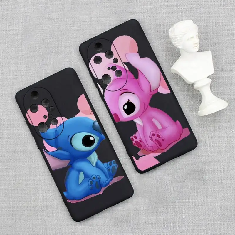 

Love Angie And Stitch Phone Case For Huawei P20 P30 P40 P50 Lite E P Mate 50 40 30 20 Pro Soft Cover
