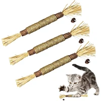 3pcs cat toy indoor interactive silver rattan catnip tooth cleaning
