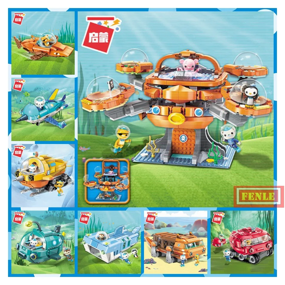 

Enlighten Ideas City Les Octopus Octopod Octonauts Cartoon Building Blocks Model Sets Kids Toy Compatible