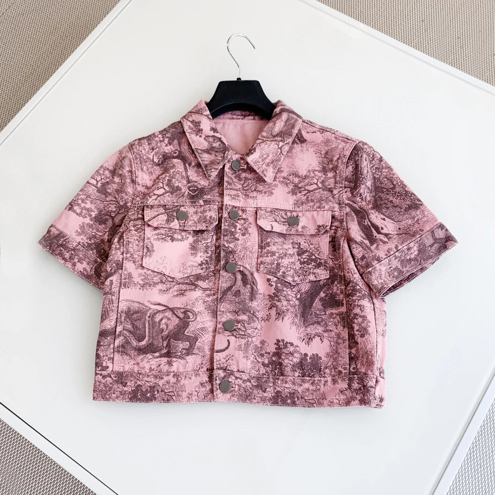 

NIGO Printed Pink Short Jacket Coat Ngvp #nigo6237