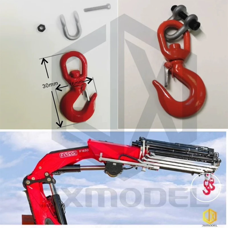 JXmodel F1650 Tamiya 1/14 крюк для автокрана - модифицированный и модернизированный