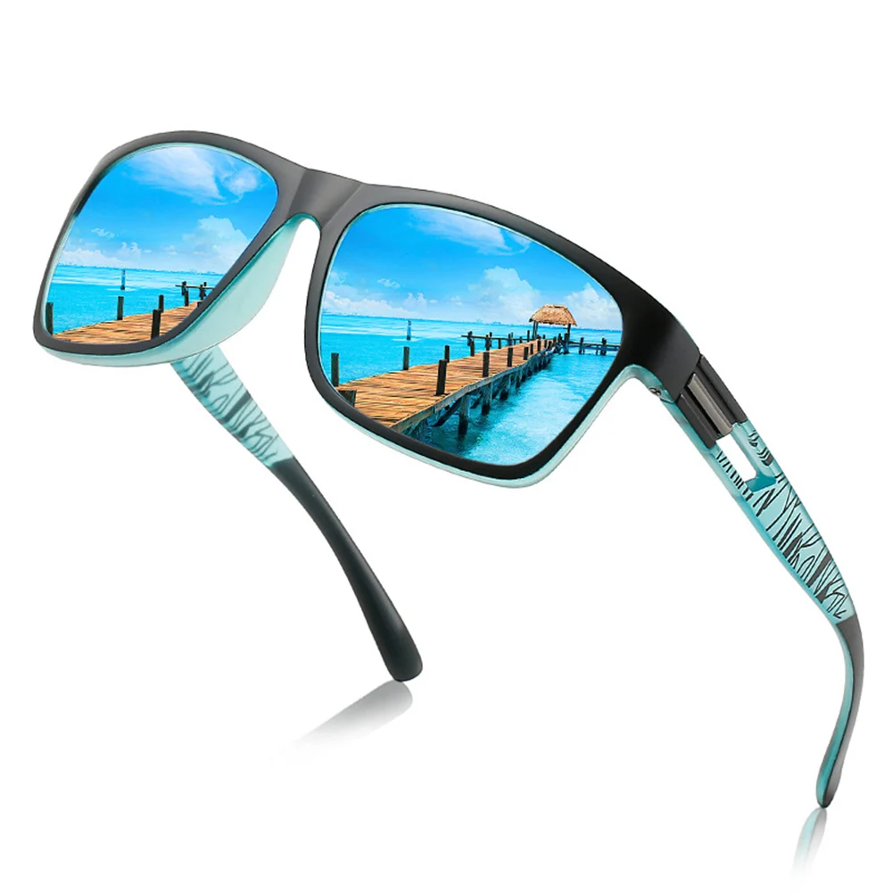 

Fashion Sports 5 Color Lenses TR90 Square Polarized Mirror Sunglasses Custom Made Myopia Minus Prescription Lens -1 to -6