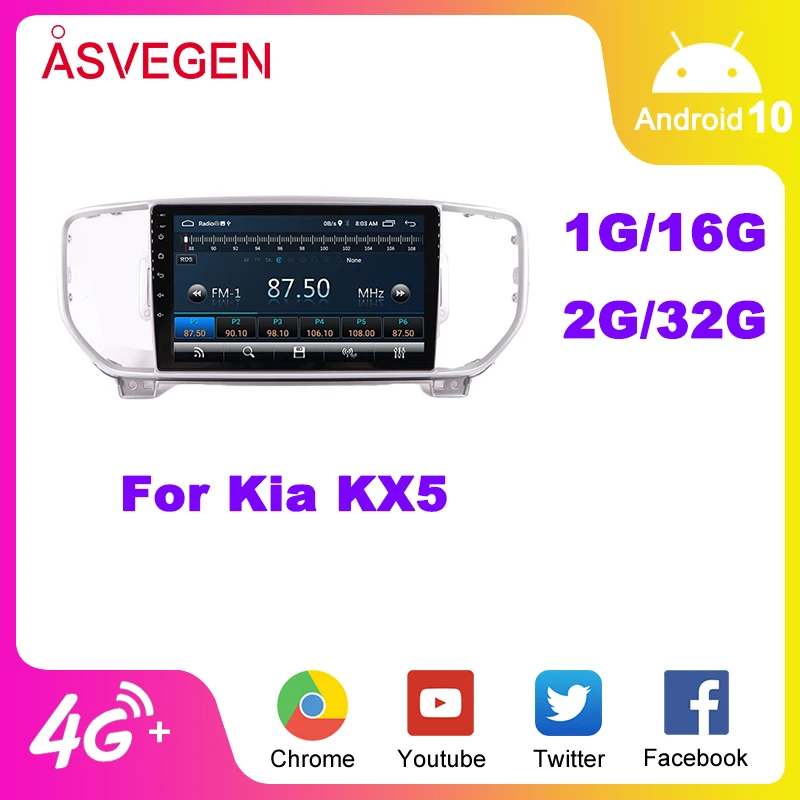 

9 Inch Auto Android 10 Car Radio Multimidia Video Player Navigation GPS Car Stereo For KIA KX5 2016 2017 2018 No 2 din Carplay