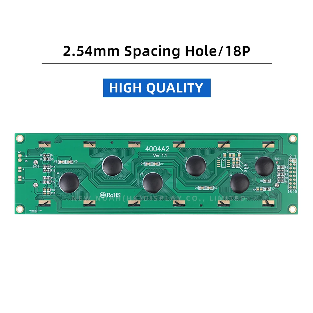 Russian Ice Blue Film Black Letters 4004A2 LED Backlight With Built-In ST7066U 2X40 4004 LCM Parallel Port