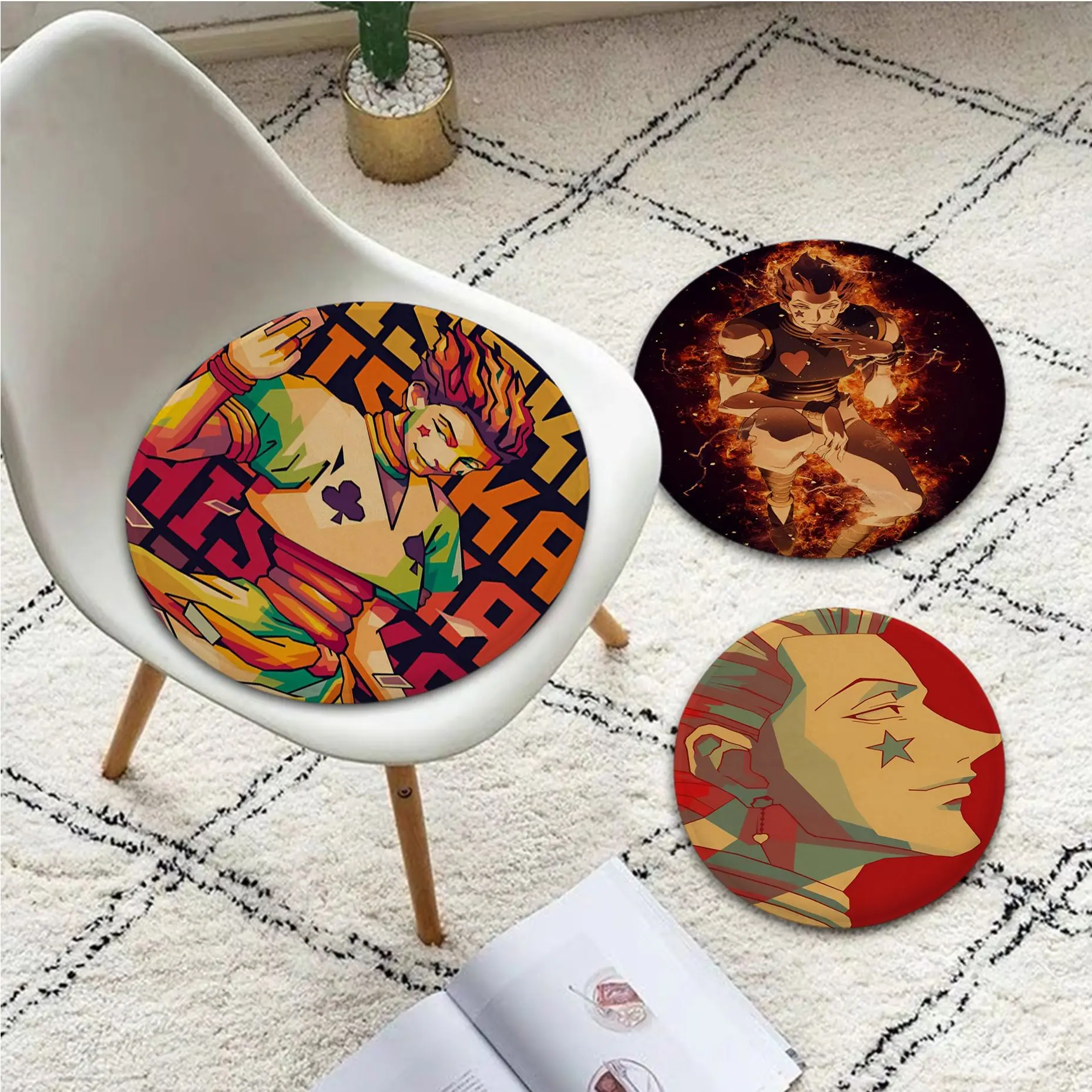 

Hunter X Hunter Hisoka Nordic Printing Seat Cushion Office Dining Stool Pad Sponge Sofa Mat Non-Slip Chair Cushions