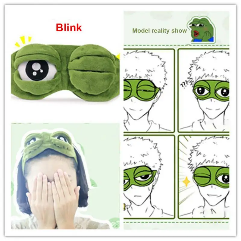 Повязка на голову с маской грустной лягушки для мытья волос повязка мультяшным