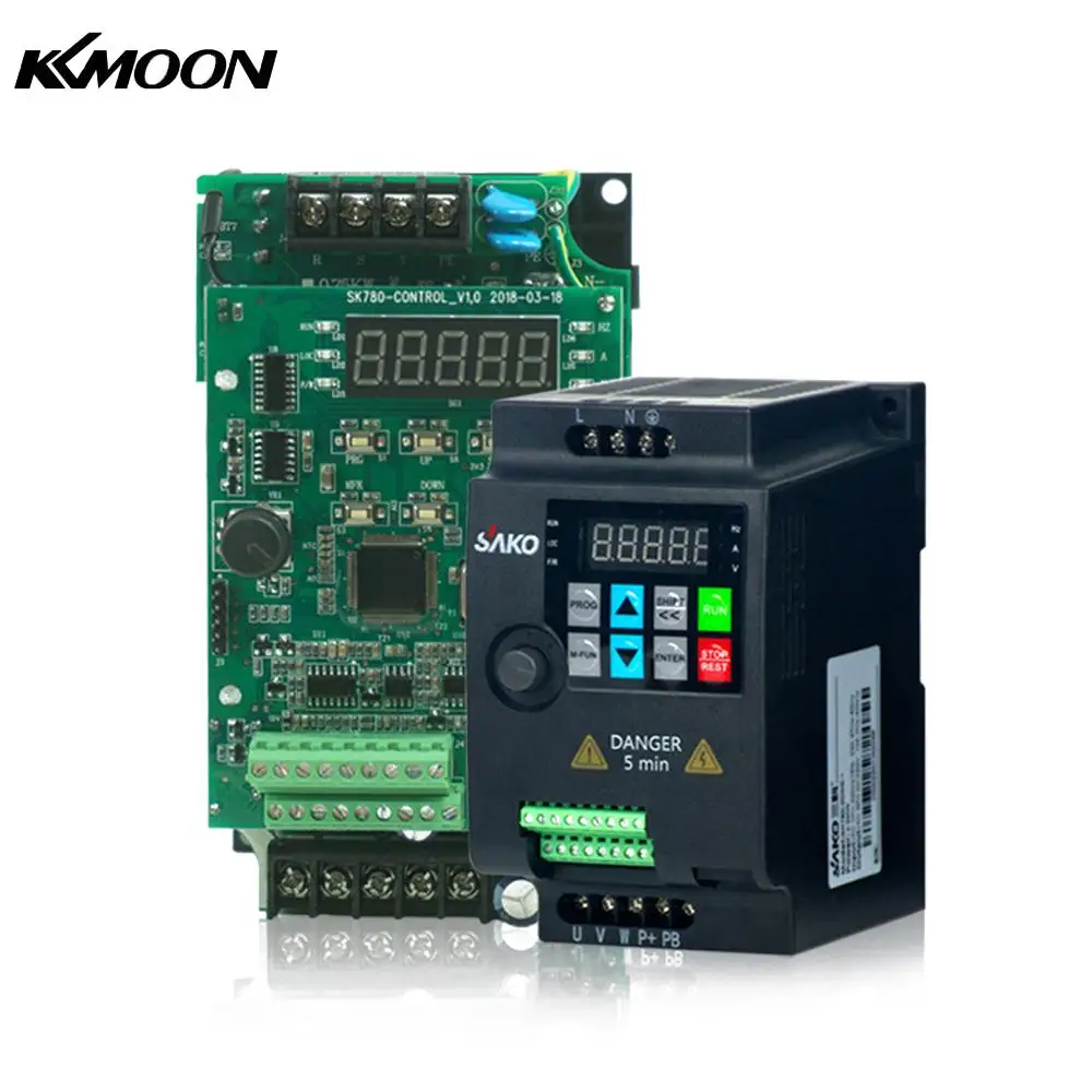 

AC220V Vector Inverter VFD Variable Frequency Converter for Stepless Motor Speed Control Single Phase
