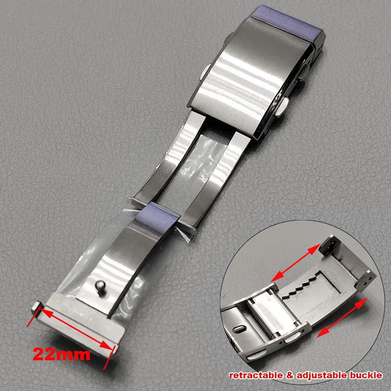 

Металлическая пряжка для часов Seiko, роскошная застежка для ремешка часов Citizen полированная матовая кнопка из нержавеющей стали 316L, регулируемые застежки