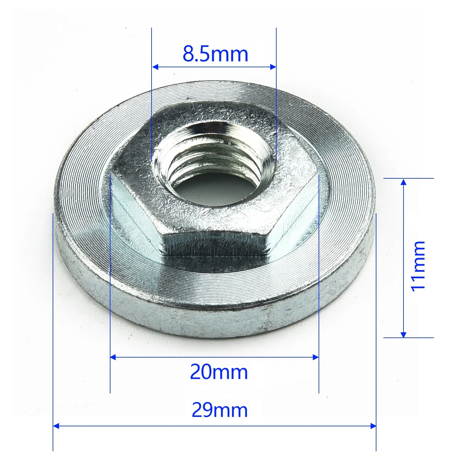 

2Pcs Hex Nut Set Replacement Metal Nuts For 100 Type Angle Grinder Modification Accessories Hubs Replacing Discs Flange Lock Nut