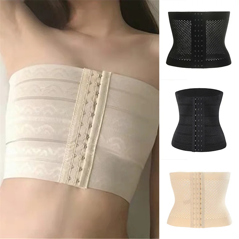 

Breathable Buckle Short Chest Breast Binder Trans With Bra Straps Tops Breast Tomboy Bra Intimates Shaperwear 3XL