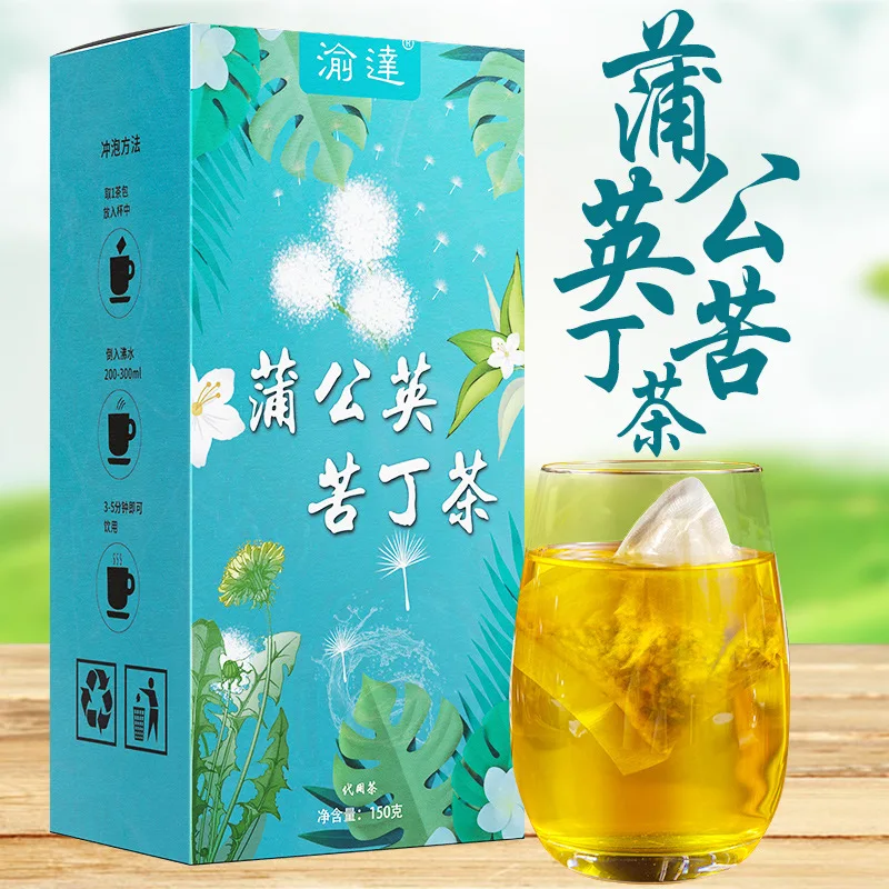 

Одуванчик Kuding чайный пакетик упакован в коробку 150 г 30 пакетов стандартного чая бесплатно