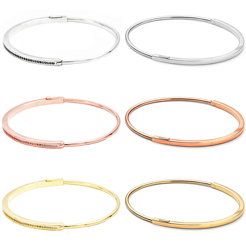 

Браслет из серебра 925 пробы с гладкой подвеской, с кристаллами