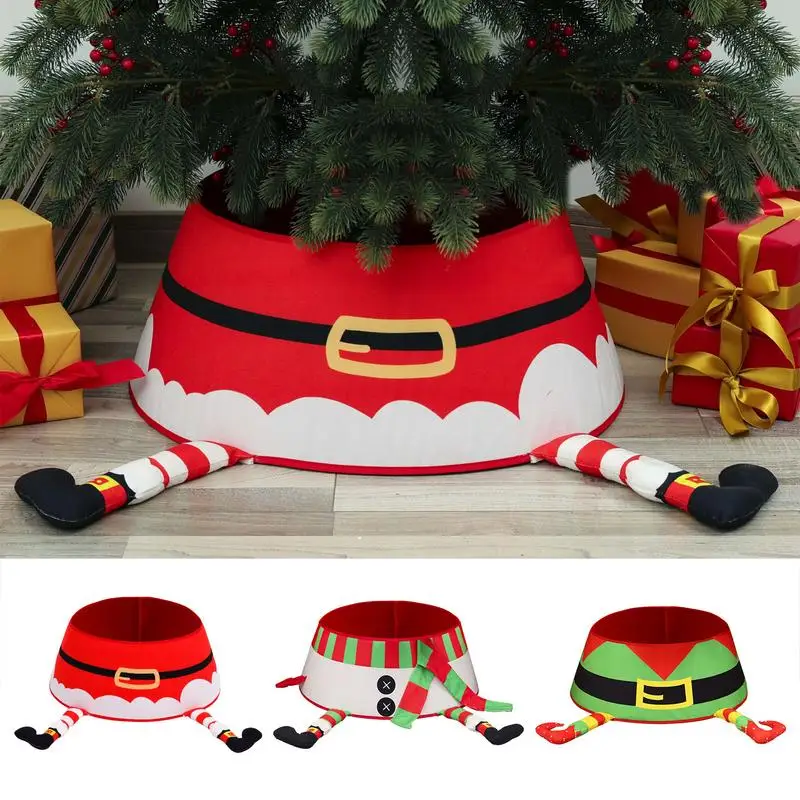 

Christmas Tree Skirt Retro Round collar Innovative Interlocking Design Trees Decor Collar for home christmas decorations