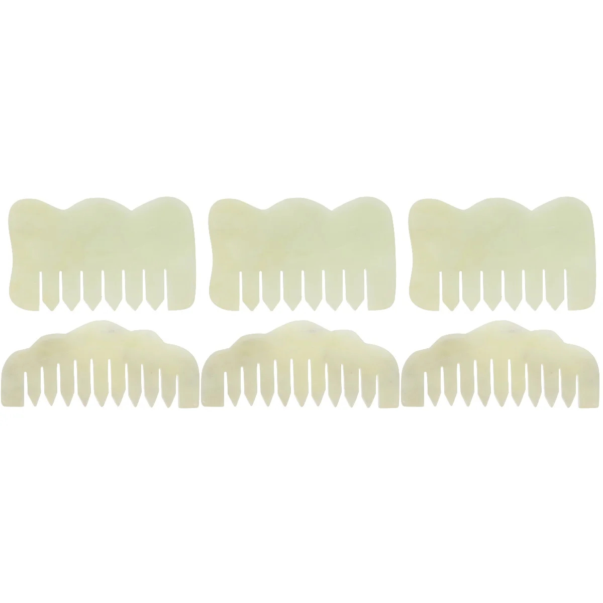 

6 Pcs Jade Massaging Combs Home Hair Combs Tools Health Care Combs for Salon