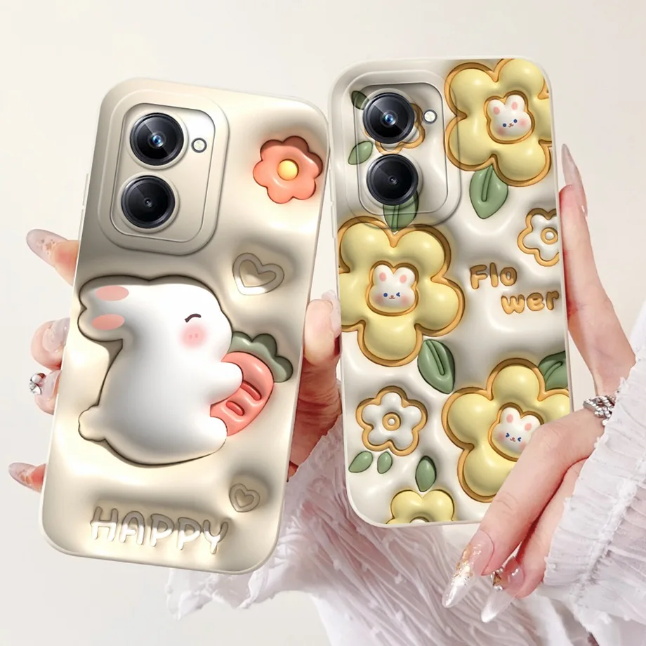 Для Realme 10 10Pro Pro + Plus 10s Чехол Мягкий силиконовый чехол Goothic стиль мультфильм панда