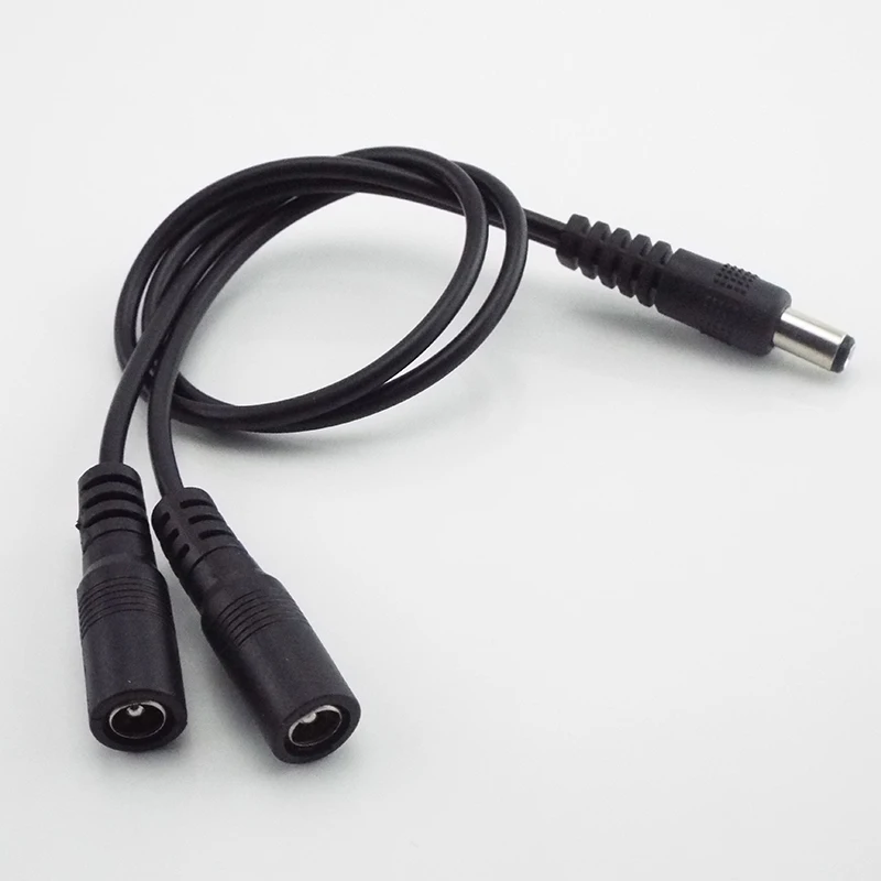 1 штекер на 2 гнезда разъем постоянного тока разветвитель кабеля питания для