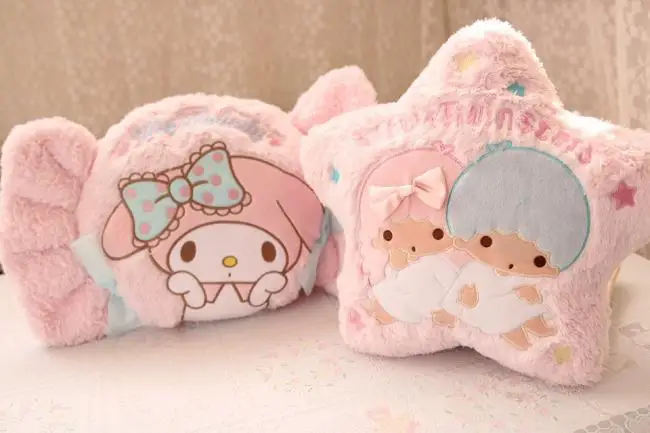 Sanrioed My Melody Cinnamoroll плюшевые кавайные подушки конфеты Звезда Подушка Ins голова