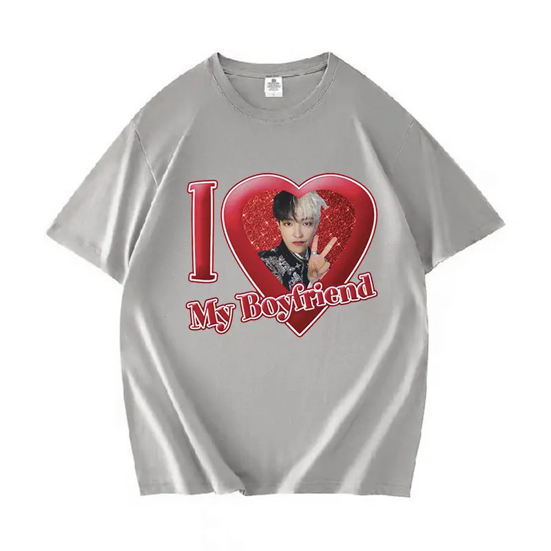 Футболка с графическим принтом I Love My Boy Ateez в Корейском стиле модные мужские и