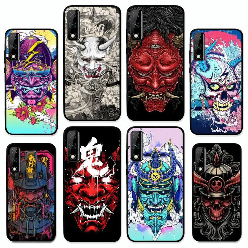 

Samurai Oni Mask Phone Case for Huawei Y 6 9 7 5 8s prime 2019 2018 enjoy 7 plus