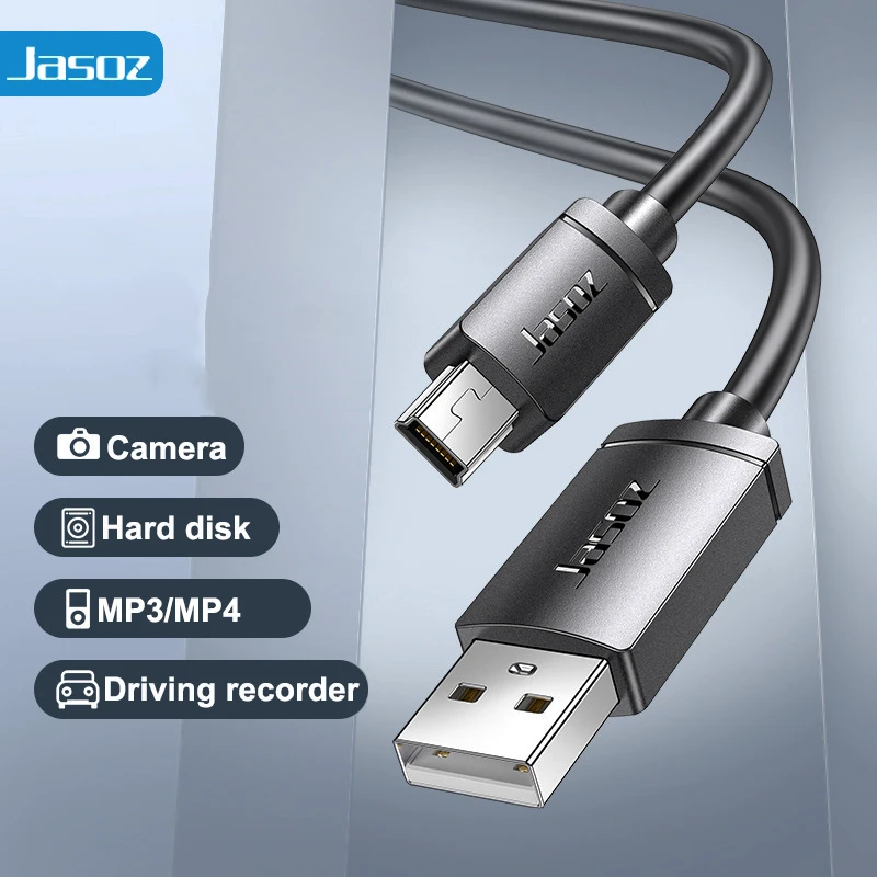 Jasoz мини USB кабель для быстрой зарядки мужской мини USB к USB кабель для передачи данных для mp3-плеера Автомобильный видеорегистратор GPS цифровая камера HDD USB 2,0 Провод