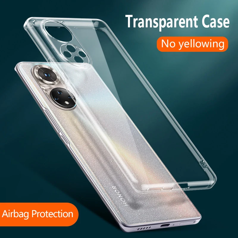 

Anti falling airbag case For Huawei Honor 50 Pro Nova 8 9 Pro Soft Silicone TPU Clear Fitted Bumper Cover Transparent Back shell