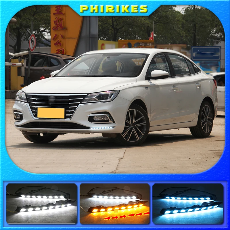 Головной фонарь для Roewe i5, противотуманный фонарь, динамический автомобильный бампер, фара для Roewe i5 дневной свет 2019 ~ 2021y DRL, автомобильные аксессуары