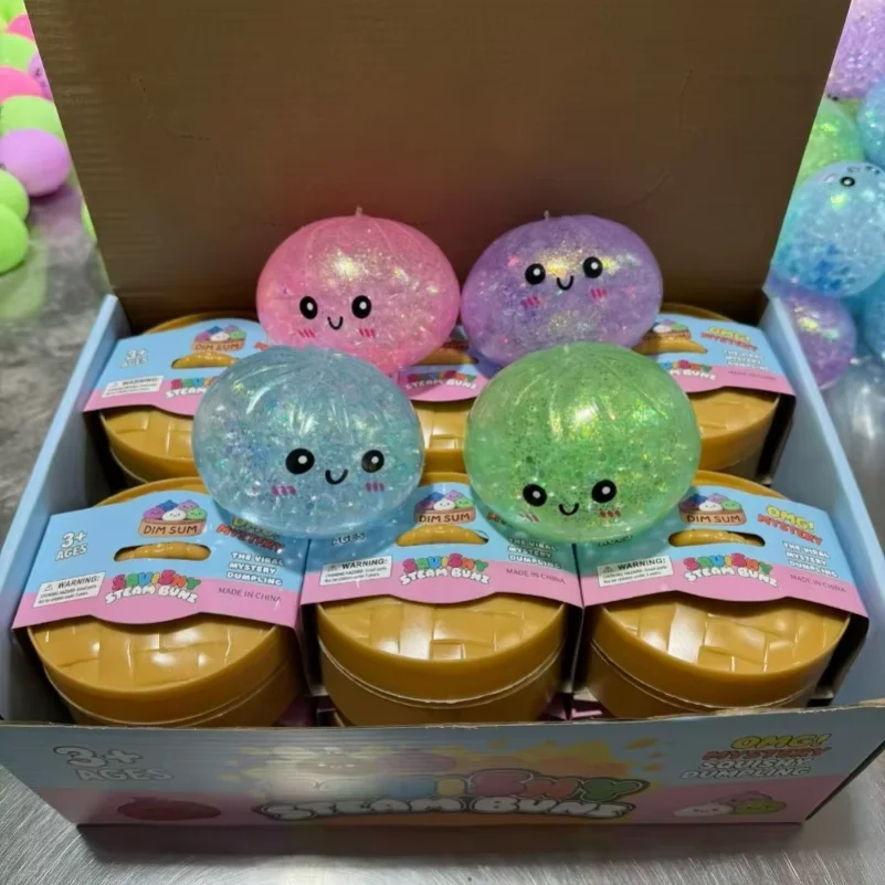 Фото Сенсорная игрушка-антистресс «Глутенки» с блестками, 5,5 см, в коробке, для снятия стресса, подарки для фанатов, на день рождения, на День защиты детей №4