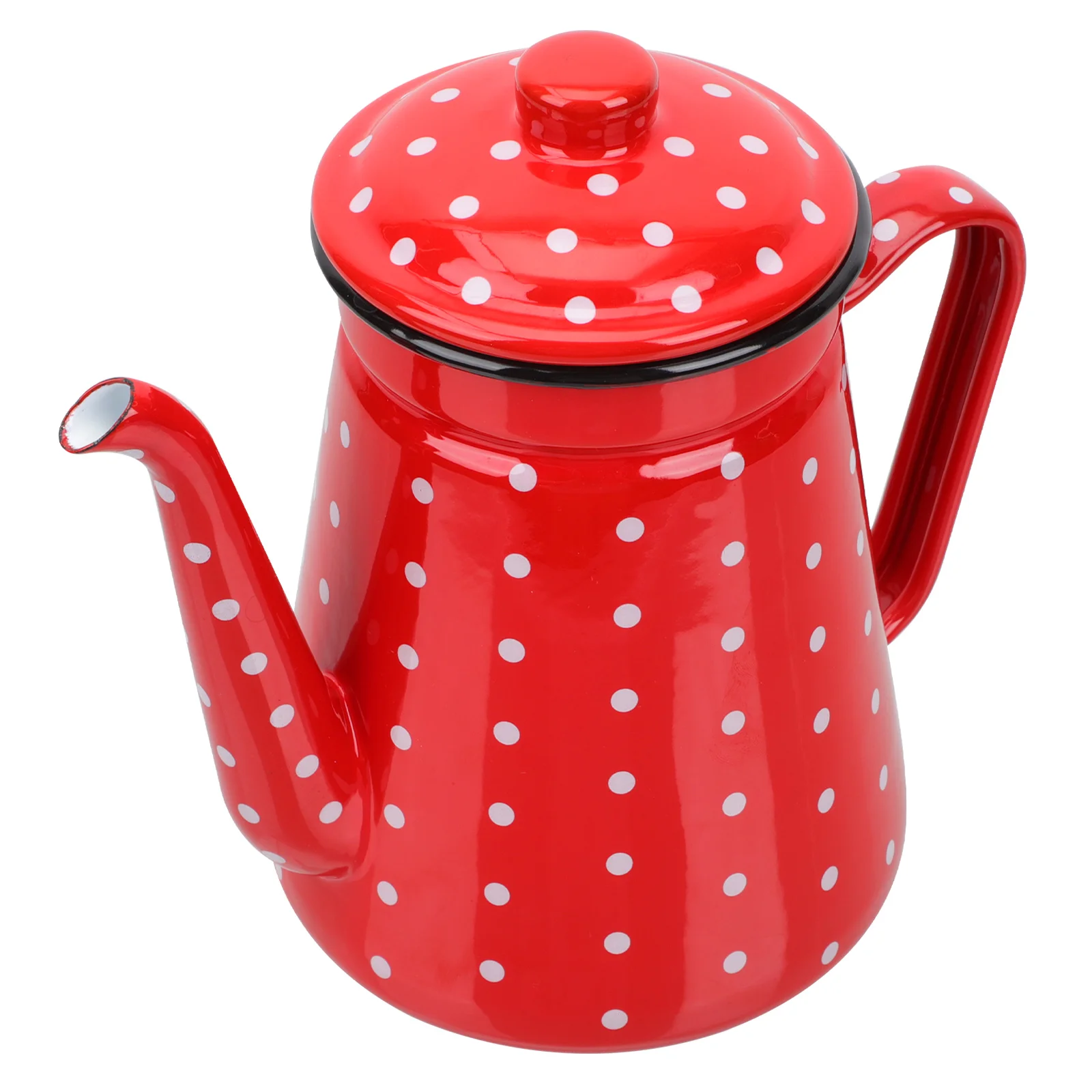 

Kettle Coffee Tea Pot Enamel Water Teapot Pitcher Pour Over Ceramic Gooseneck Polka Spout Dot Drip Percolator Boiling Maker