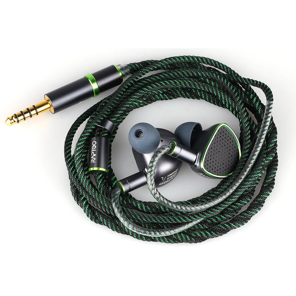 RAPTGO HOOK-X 14 2 мм открытый плоский привод + PZT HiFi наушники-вкладыши со съемным кабелем