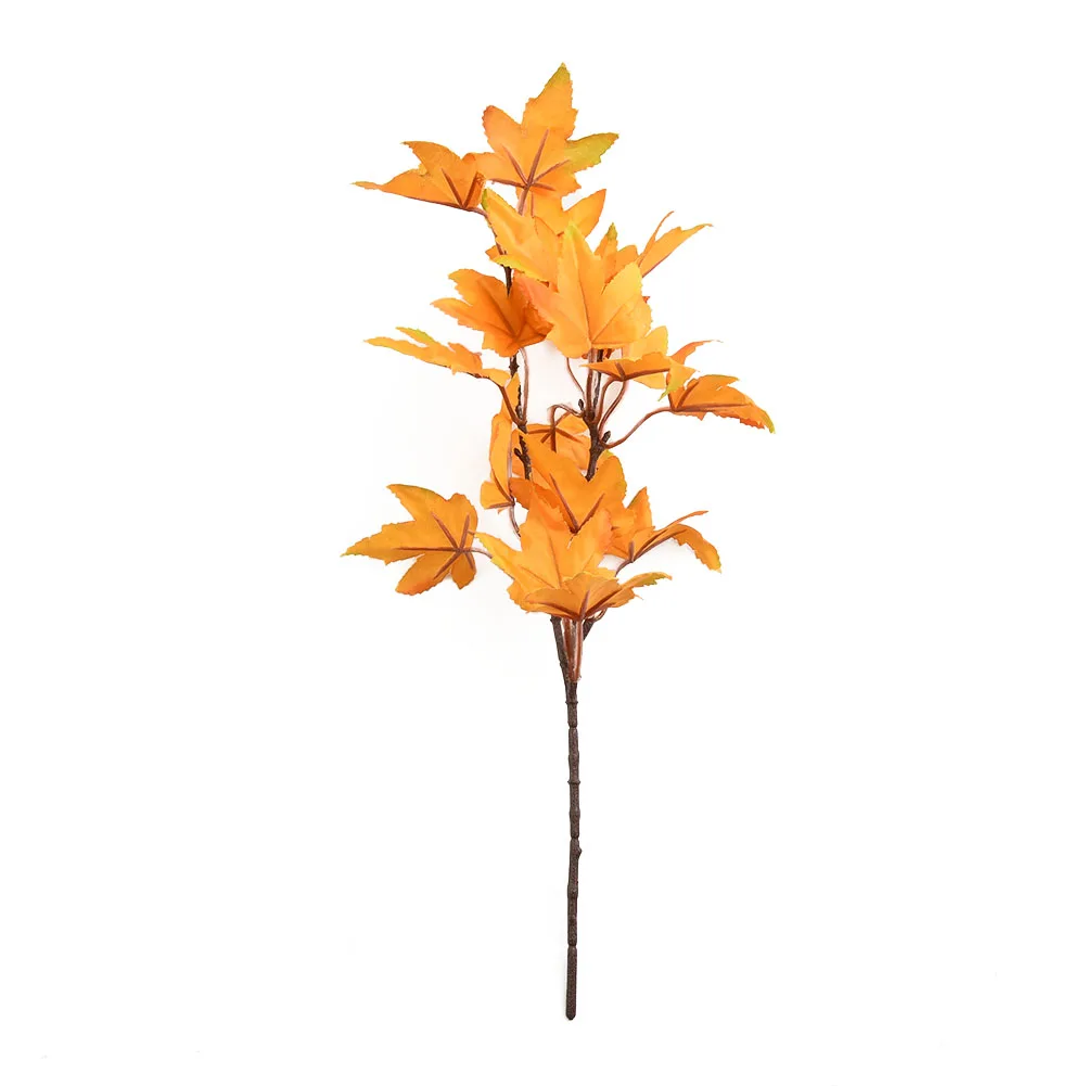 

4pcs Artificial Maple Leaves Branch Fake Fall Leaves Stems Plants Flower Arrangement Home Decor Maple Tree Branch Decoration