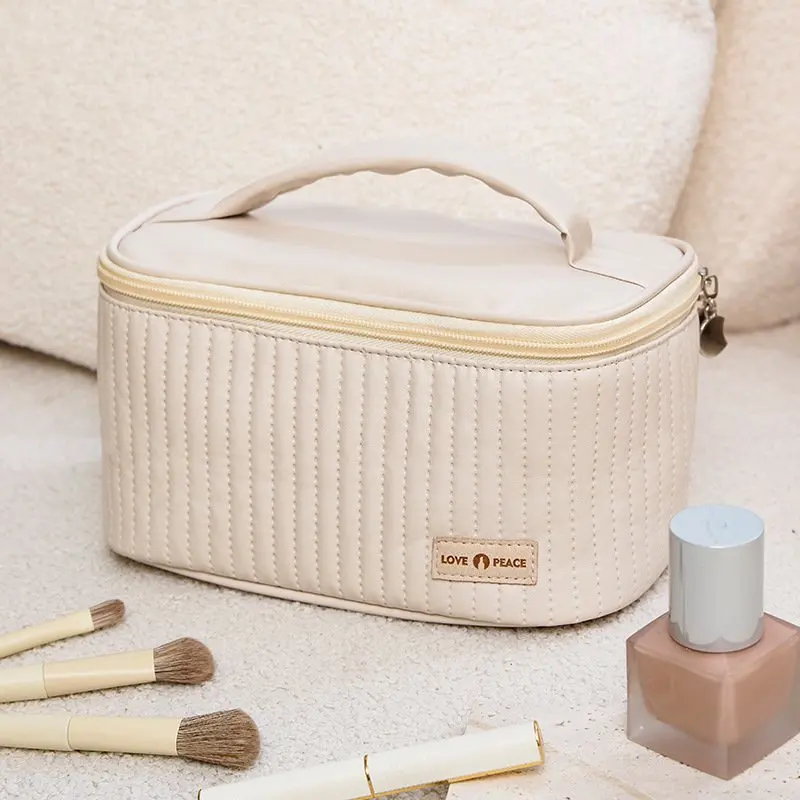 Portable Makeup Bag Travel Cosmetic Bags for Women Medium Pouch Cute Purse Make Up Organization Waterproof