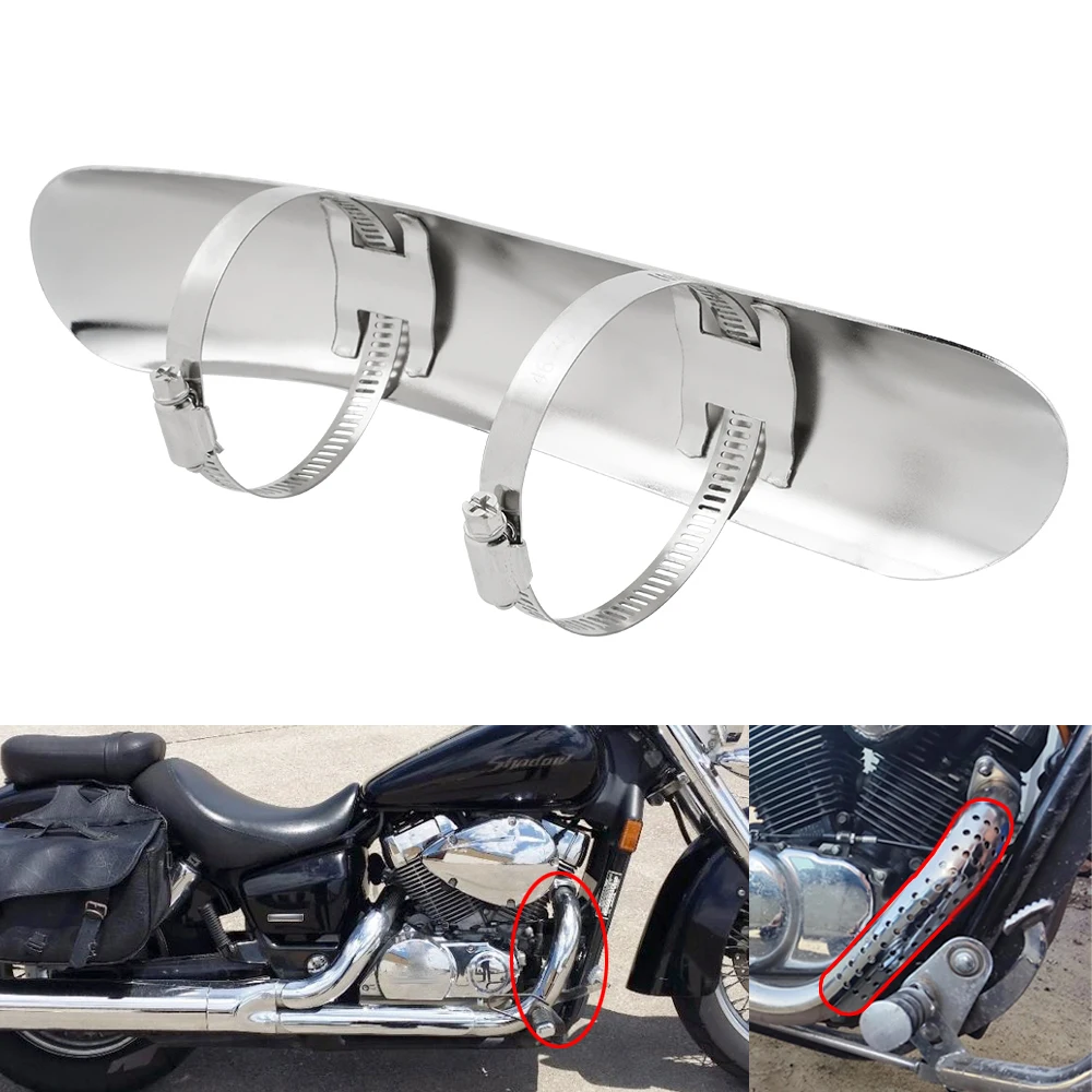 

Теплозащитный экран выхлопной трубы для Honda VTX1300 VTX1800 VT600 Shadow 1100 Sabre Spirit Aero 750 VT750C VT750C2 VT750DC