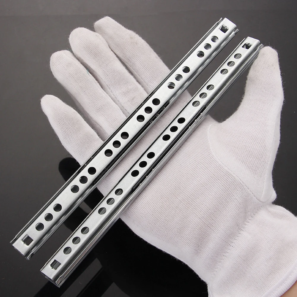 

1 пара микро-выдвижных направляющих для слайдов, двухсекционные 17 мм Широкие стальные складные ящики, стальные шариковые направляющие, мебельная фурнитура, фитинги