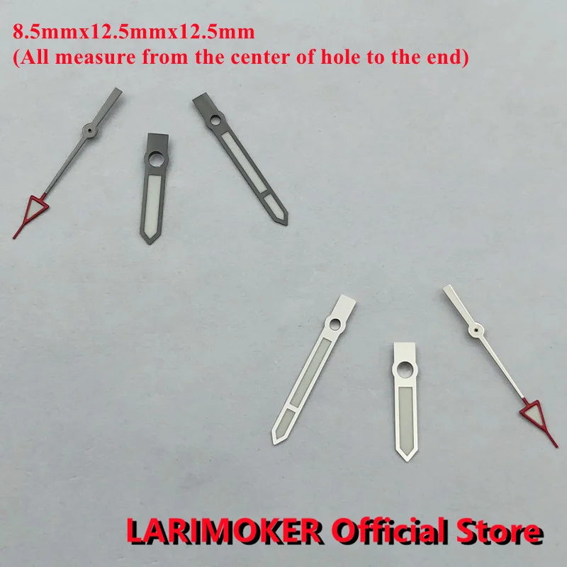 

Часы LARIMOKER, серебристо-серые, зеленые, светящиеся, подходят для Miyota 8205 8215 821A Mingzhu DG 2813 3804, движение